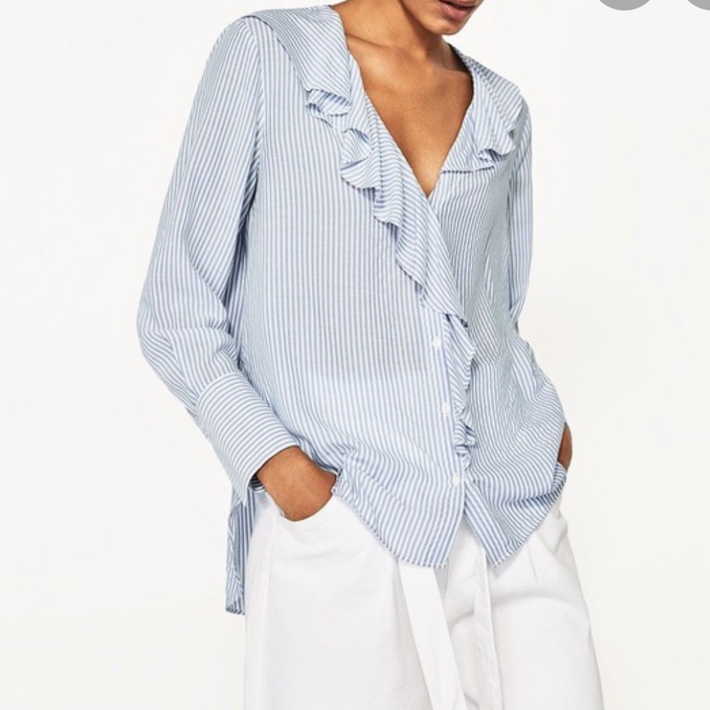 Zara striped blouse